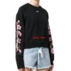 Jersey de cuello redondo con bordado floral «Cherry Blossoms» de Off-White Fw17