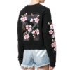 Jersey de cuello redondo con bordado floral «Cherry Blossoms» de Off-White Fw17