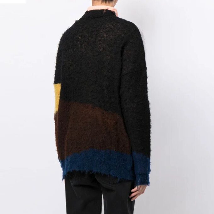 Jersey de cuello redondo con detalles de color