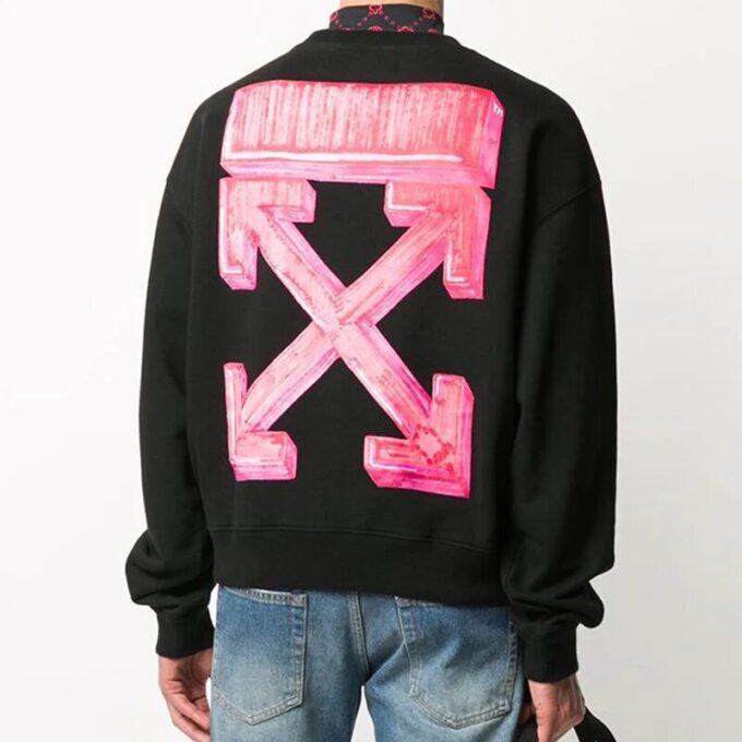 Jersey de cuello redondo con estampado de Arrows FW20 para hombre, negro