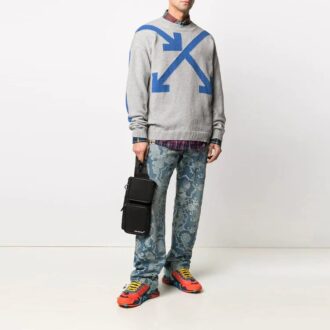 Jersey de cuello redondo con estampado de Arrows SS21, gris