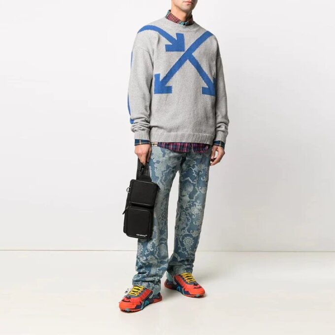 Jersey de cuello redondo con estampado de Arrows SS21, gris