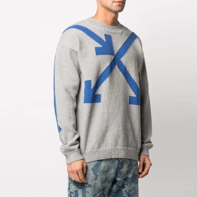 Jersey de cuello redondo con estampado de Arrows SS21, gris