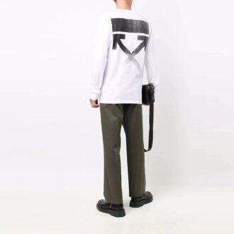 Jersey de cuello redondo con estampado de Arrows y logotipo FW21, versión estándar, blanco