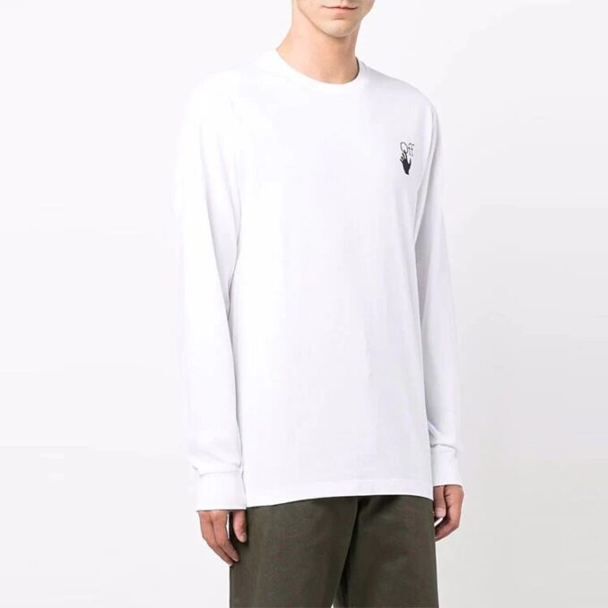 Jersey de cuello redondo con estampado de Arrows y logotipo FW21, versión estándar, blanco