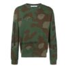 Jersey de cuello redondo con estampado de camuflaje y patrón diagonal de la colección primavera-verano 2019
