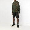Jersey de cuello redondo con estampado de camuflaje y patrón diagonal de la colección primavera-verano 2019