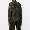 Jersey de cuello redondo con estampado de camuflaje y patrón diagonal de la colección primavera-verano 2019