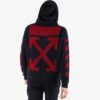 Jersey de cuello redondo con estampado de flechas FW20 para hombre, negro