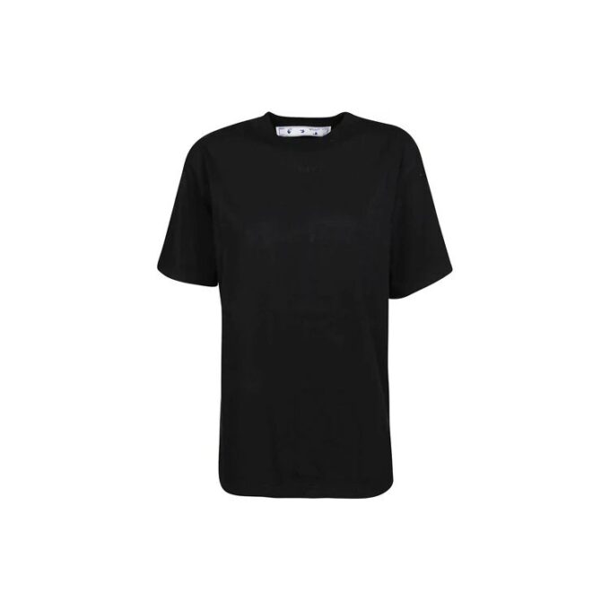 Jersey de cuello redondo con estampado de flechas Off-White, pantalones cortos y corte ajustado, color negro