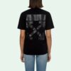 Jersey de cuello redondo con estampado de flechas Off-White, pantalones cortos y corte ajustado, color negro