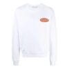 Jersey de cuello redondo con estampado de letras del logotipo SS21, versión blanca