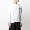Jersey de cuello redondo con estampado de letras del logotipo SS21, versión blanca