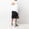 Jersey de cuello redondo con estampado de letras del logotipo SS21, versión blanca