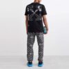 Jersey de cuello redondo con estampado de logotipo de Arrows, pantalones cortos y corte holgado, negro