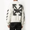 Jersey de cuello redondo con estampado de logotipo de Arrows para hombre, gris/blanco