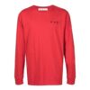 Jersey de cuello redondo con estampado de logotipo FW21, manga larga, hombre, rojo