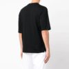 Jersey de cuello redondo con estampado de logotipo, pantalones cortos y corte holgado, FW21, negro