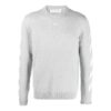 Jersey de cuello redondo con estampado de logotipo SS21, gris