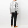 Jersey de cuello redondo con estampado de logotipo SS21, gris