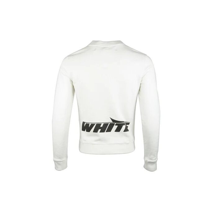 Jersey de cuello redondo con estampado de logotipo, versión blanca