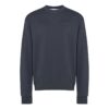 Jersey de cuello redondo con estampado del logotipo Off-White para hombre FW22, azul marino