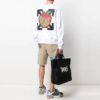 Jersey de cuello redondo con estampado FW21, corte holgado, blanco