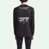 Jersey de cuello redondo con estampado, manga larga y corte ajustado, negro