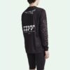Jersey de cuello redondo con estampado, manga larga y corte ajustado, negro