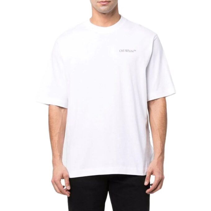 Jersey de cuello redondo con estampado SS22, pantalones cortos, versión estándar, blanco