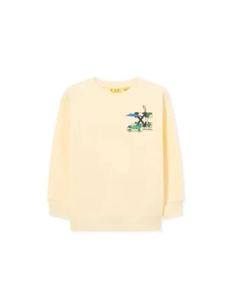 Jersey de cuello redondo con grafitis