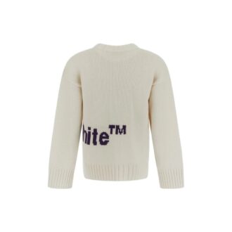 Jersey de cuello redondo con intrincado logotipo de Off-White «Blanco Morado»