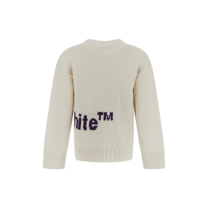 Jersey de cuello redondo con intrincado logotipo de Off-White «Blanco Morado»