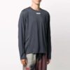 Jersey de cuello redondo con logo, manga larga, versión gris