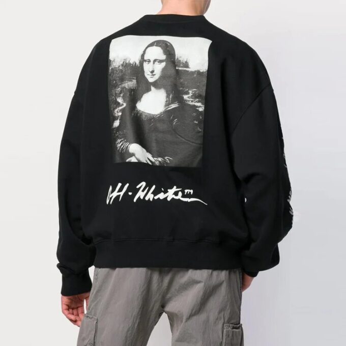 Jersey de cuello redondo con logo Mona Lisa para hombre de la colección SS19