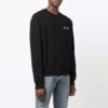 Jersey de cuello redondo con logo Off-White para hombre, colección Otoño-Invierno 2021, negro