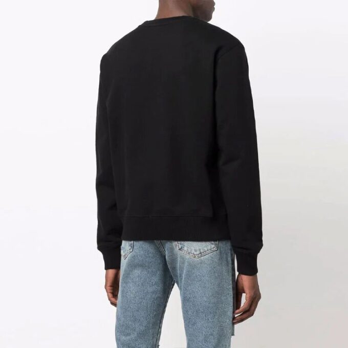 Jersey de cuello redondo con logo Off-White para hombre, colección Otoño-Invierno 2021, negro