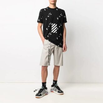 Jersey de cuello redondo con logo para hombre, temporada primavera-verano 2021, negro Jersey de cuello redondo con logo para hombre, temporada primavera-verano 2021, negro