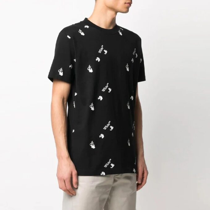 Jersey de cuello redondo con logo para hombre, temporada primavera-verano 2021, negro