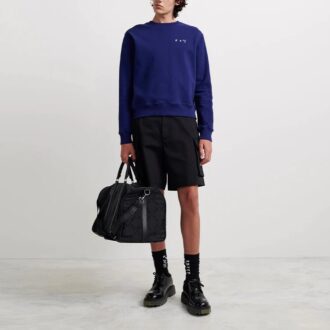 Jersey de cuello redondo con logotipo de Arrows Off-White para hombre FW21 azul Jersey de cuello redondo con logotipo de Arrows Off-White para hombre FW21 azul