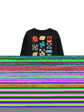 Jersey de cuello redondo con múltiples logotipos de Off-White