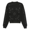 Jersey de cuello redondo de algodón para hombre Off-White, negro