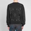 Jersey de cuello redondo de algodón para hombre Off-White, negro