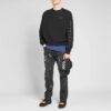Jersey de cuello redondo de algodón para hombre Off-White, negro