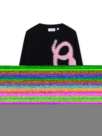 Jersey de cuello redondo de punto peludo