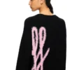 Jersey de cuello redondo de punto peludo