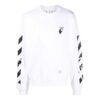 Jersey de cuello redondo holgado con estampado del logotipo de Arrows de Off-White para hombre FW21, blanco