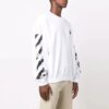 Jersey de cuello redondo holgado con estampado del logotipo de Arrows de Off-White para hombre FW21, blanco