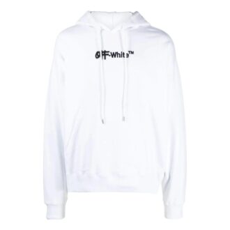 Jersey de cuello redondo Off-White para hombre con letras en el pecho, versión básica, blanco
