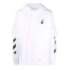 Jersey de cuello redondo Off-White para hombre FW21 con estampado de logotipo, corte holgado, blanco